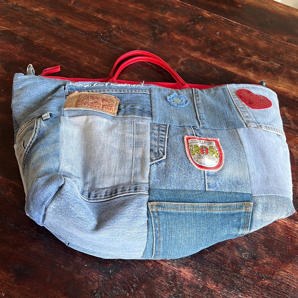 Salvage Sacs patched up satchel